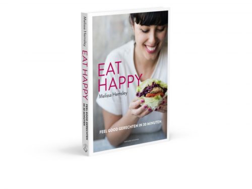 Omslag kookboek eat happy