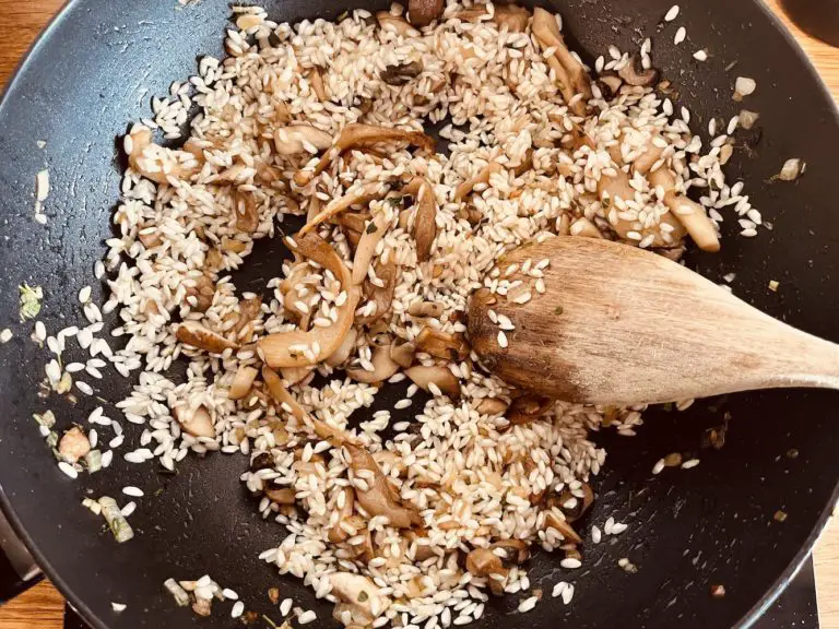 paddenstoelen risotto aanbakken