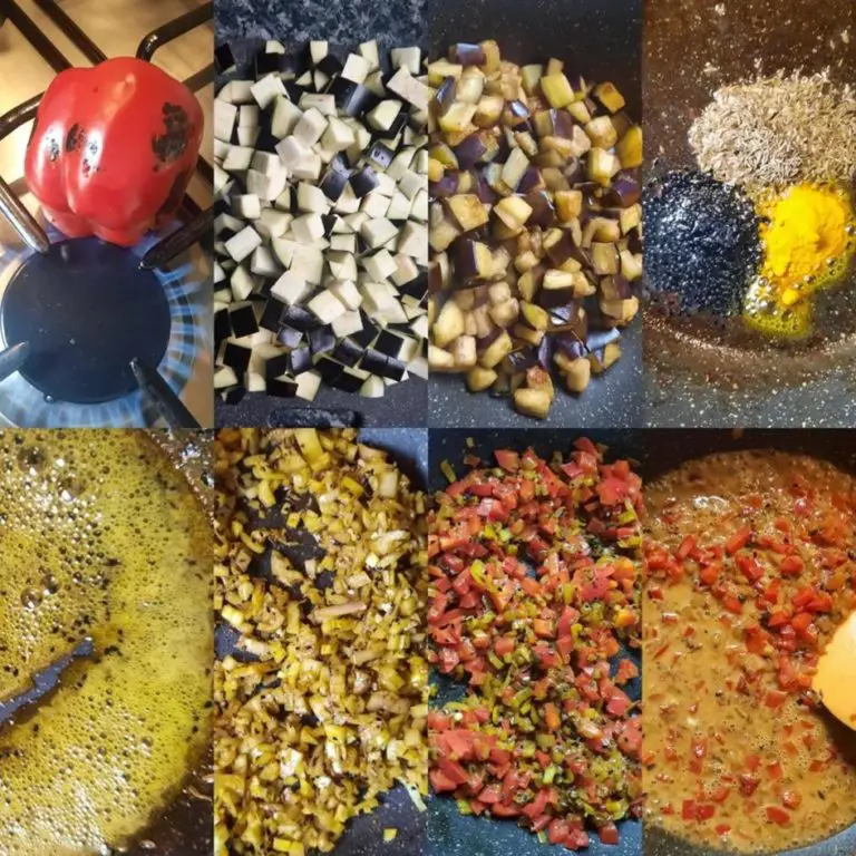 Aubergine curry maken stap voor stap