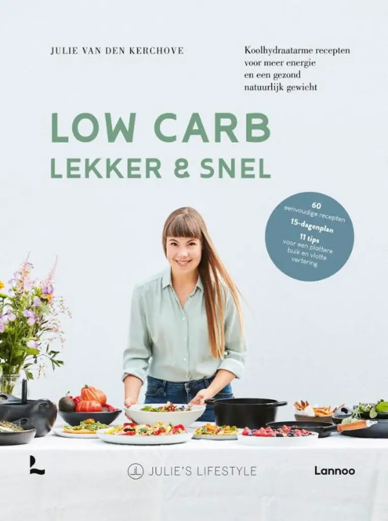 kaft kookboek low carb lekker en snel van Julie van den Kerchove
