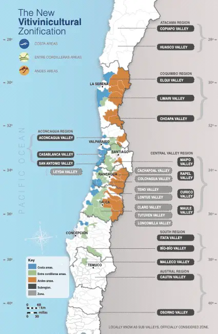 uit Chili | Alles over druivenrassen, en klimaat